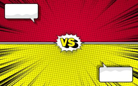 Fight vs comic background with radial effect. Stock Illustration