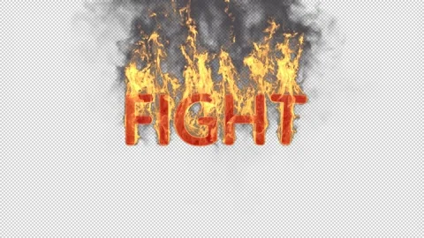 Fight VS War Game Over Burning Text Pack Video stock 308919861