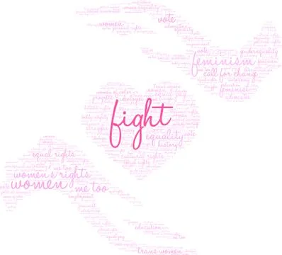 Fight Word Cloud Illustrazione stock