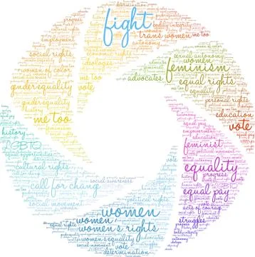 Fight Word Cloud Stock Illustration