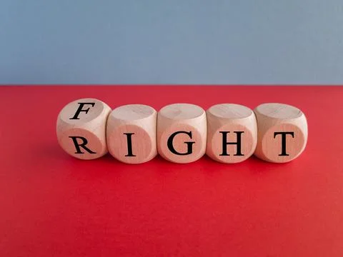 Fight for your right. Turned the cube and changes the word 'right' to 'fight' Stock Photos