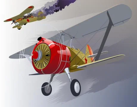 Fighter 30-s Stock Illustration