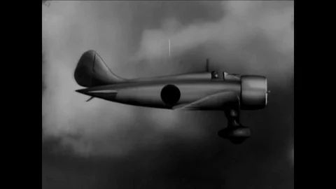 The Fighter 96 is a Fighter model adopted by the navy in 1936, the same ship was Stock Footage 86909934