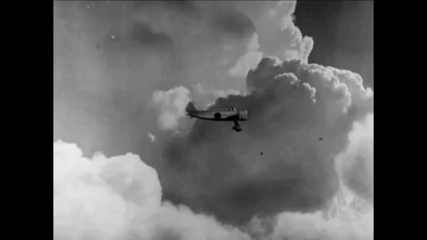 The Fighter 96 is a Fighter model adopted by the navy in 1936, the same ship was Stock Footage 86909942