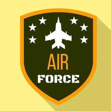 Fighter air force logo, flat style イラスト素材