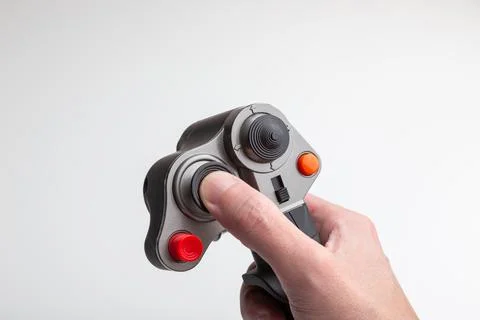 A Fighter aircraft control column Game Controller Stock Photos