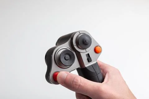 A Fighter aircraft control column Game Controller Stock Photos