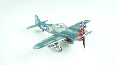 Fighter-Bombers of World War II Aircraft P-47 Thunderbolt. Stock Footage 304681425