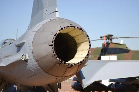 Fighter exhaust Stock Photos