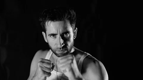 Fighter with fists Stock Footage 114927371