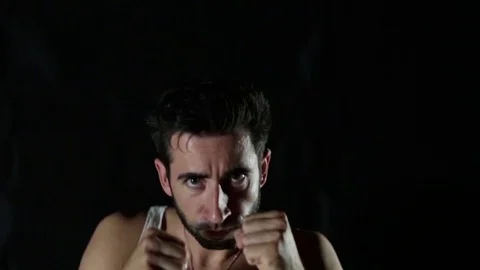 Fighter with fists Stock Footage 114927413