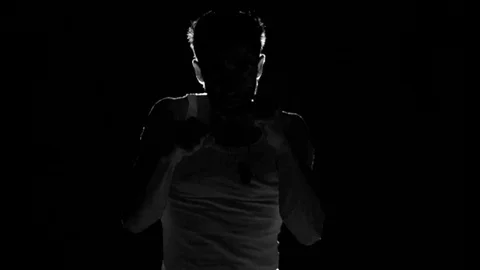 Fighter with fists Stock Footage 114927596