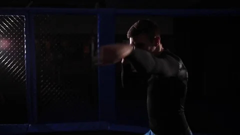 Fighter fulfills punches Stock Footage 71423691