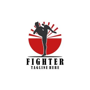 Fighter isolated logo design vector Stock-Illustration