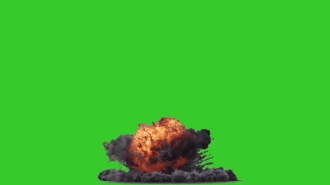 Fighter jet bombing green screen Stock Footage 319409202