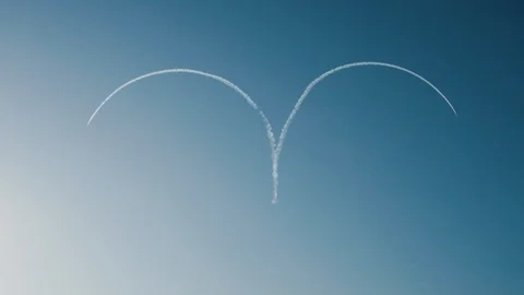Fighter jet doing demonstrations at air show Stock Footage 122560113