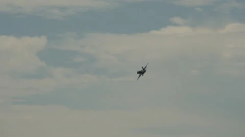 Fighter jet doing stunts in the sky Stock Footage 41373836