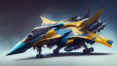 Fighter jet fighter in the sky. Retro style. Stock Illustration