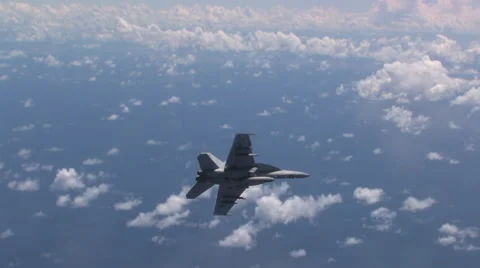 Fighter jet flies upside down Video stock 51238024