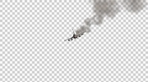 Fighter Jet Flyby With Smoke Trail - 3D Model With Alpha Channel Stock Footage 51768385