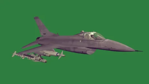 A fighter jet flying through and Stock Footage 337029021