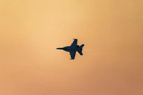 Fighter jet flyover during the Pitch Black Exercise 2024 in Darwin Stock Photos
