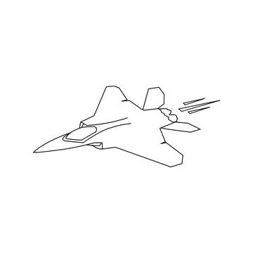 Fighter jet icon design Illustrazione stock