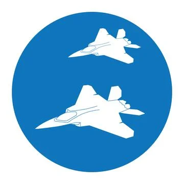 Fighter jet icon design Stock Illustration