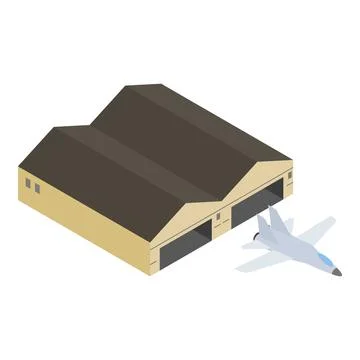 Fighter jet icon, isometric style Illustrazione stock