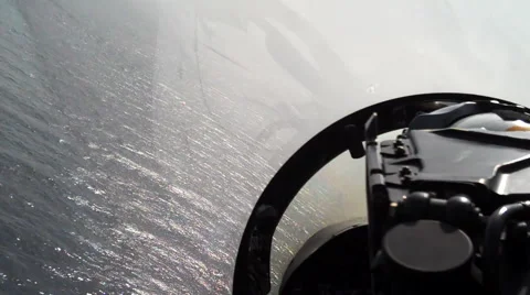 Fighter jet lands, POV. Stock Footage 53860313