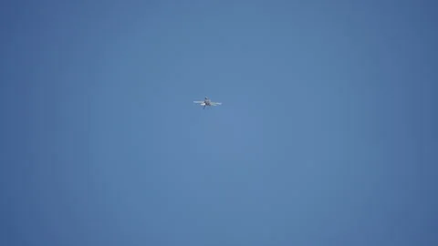 Fighter jet maneuvering at high altitude in slow motion Stock Footage 319832601