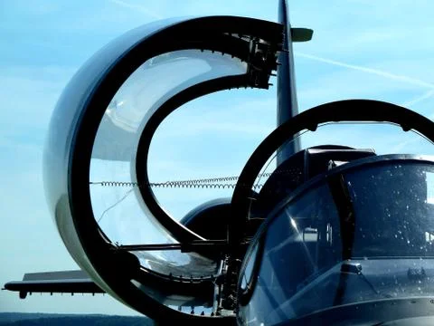 Fighter Jet with open canopy Stock Photos