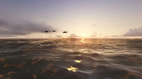 Fighter jet over the sea 스톡 동영상 52854605