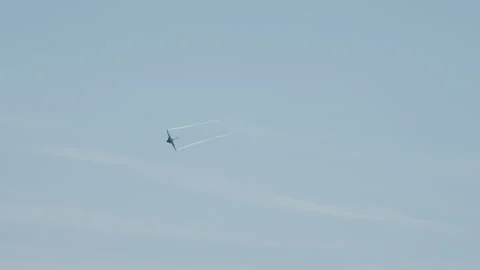 Fighter Jet Performing Aerobatic Maneuvers Video stock 329670000