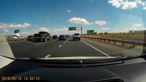 Fighter Jet Pilot Ejects Beside Highway, Riverside, California, USA - 16 May 201 Stock Footage 205218581