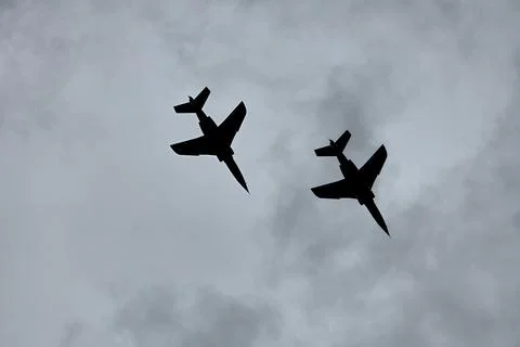 Fighter Jet Plane Flying By Stock Photos