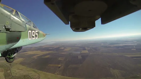 Fighter jet pull out the landing gear an... | Stock Video | Pond5