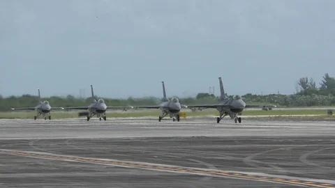 Fighter jet squadron Stock Footage 97956997