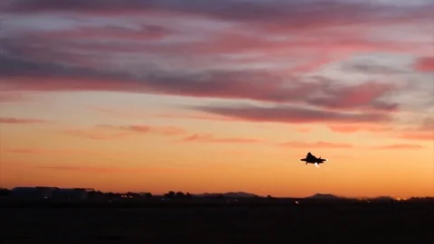 Fighter Jets. US Air Force Take Off Video stock 121795524