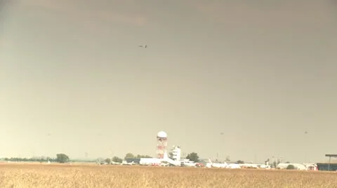 Fighter landing Stock Footage 10858304