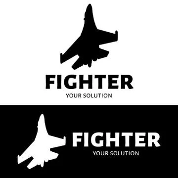 Fighter logo vector. Brand's logo in the form of a fighter. Stock Illustration