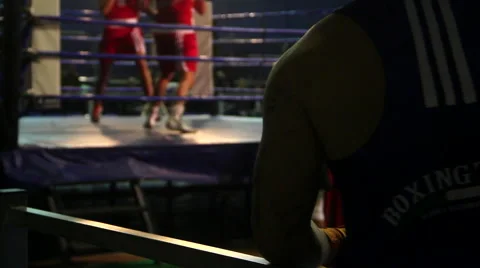 Fighter looking boxing match 스톡 동영상 43541619