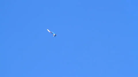 Fighter performing a loop Stock Footage 33608500