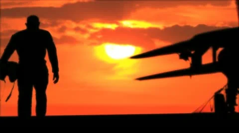 Fighter pilot (3) Stock Footage 12335348