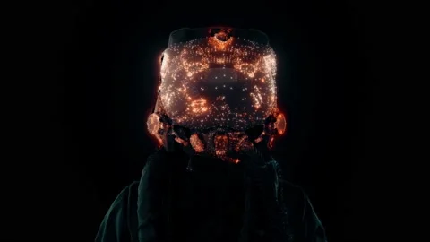 Fighter Pilot Suit Hologram Close up v3 4k Stock Footage 149260118