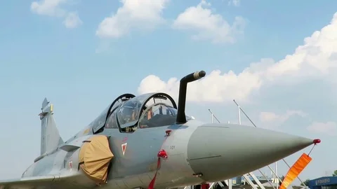 Fighter plane on airfield Video stock 77946562