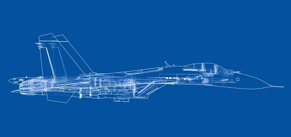 Fighter plane concept Stock Illustration