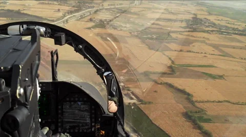 Fighter plane in flight, POV. 库存影片 53868309