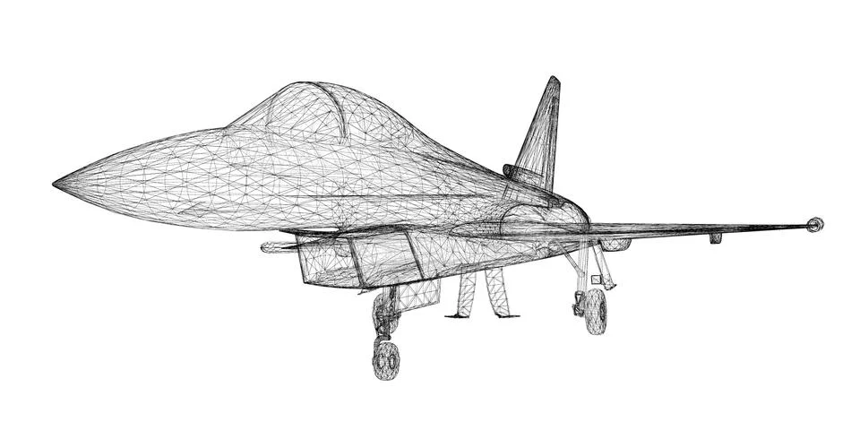 Fighter Plane Stock Illustration