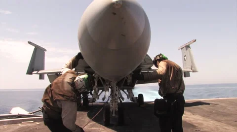 Fighter plane inspection. Video stock 53860776